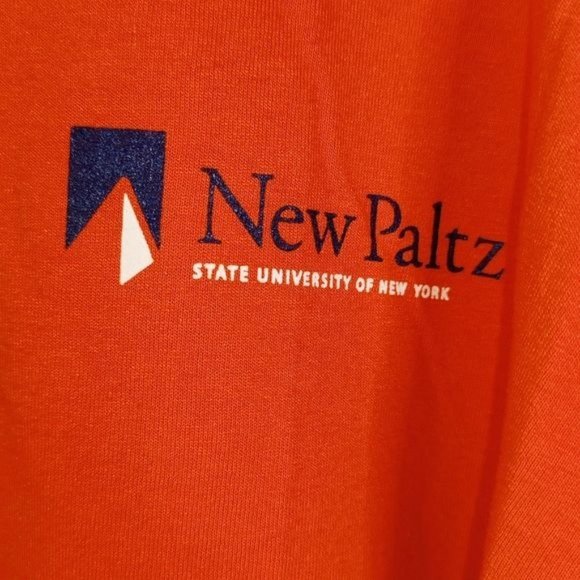 State University of New York Suny New Paltz GILDAN Tag XL Orange College Polo - Picture 2 of 4